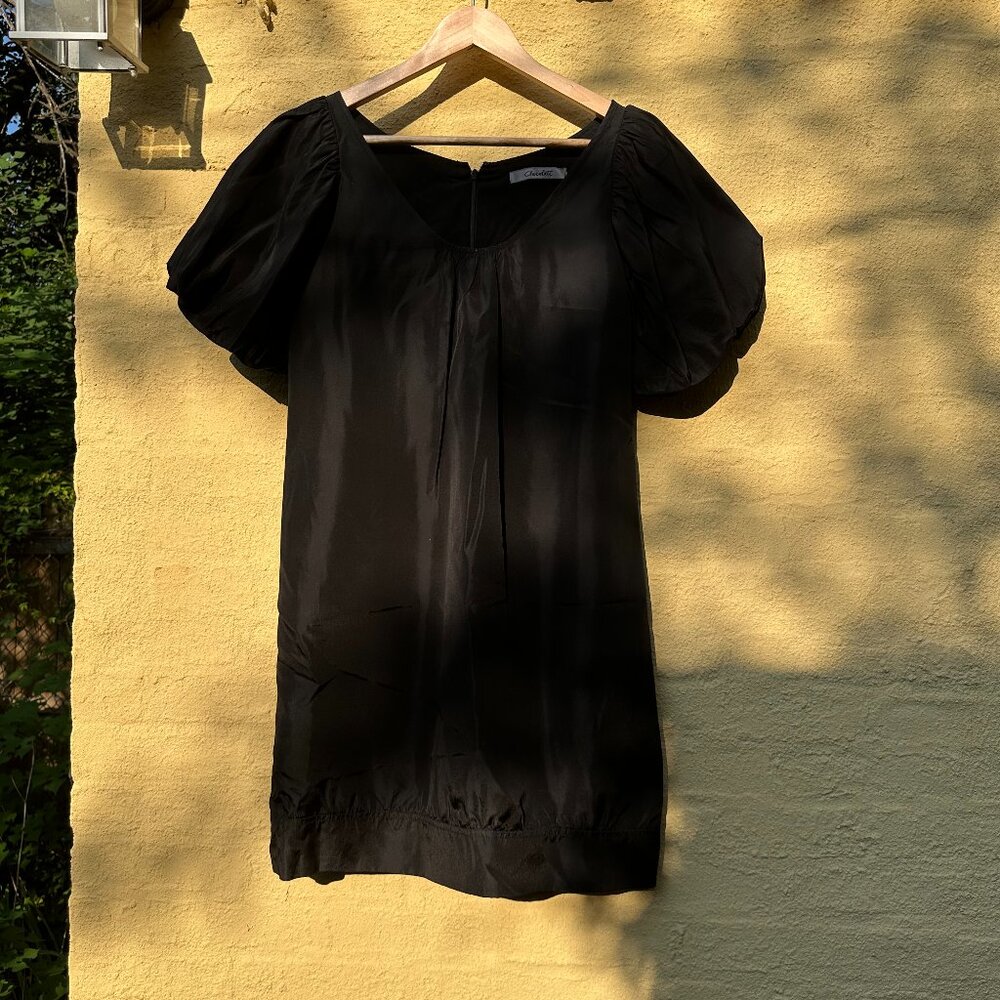 LBD LITTLE BLACK DRESS BY CHOCOLATE PUFF SLEEVE HOLIDAY COCKTAIL